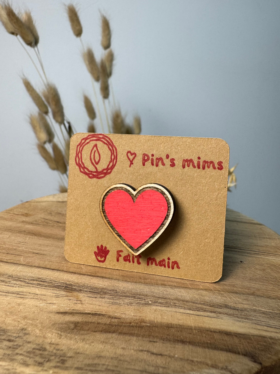 Pin's tout mim's - Cœur - Bois concept 2