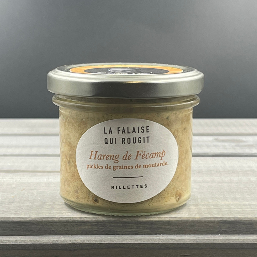 Rillettes de hareng fumé de Fécamp, pickles de graines de moutarde - La falaise qui rougit