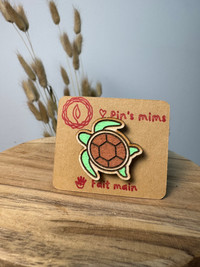 Pin's tout mim's - Tortue- Bois concept 1