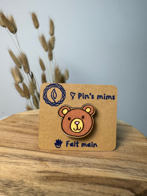 Pin's tout mim's - Ourson- Bois concept