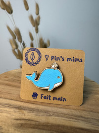 Pin's tout mim's - Baleine - Bois concept 1