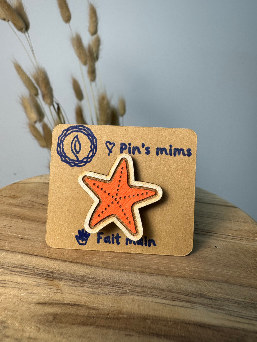 Pin's tout mim's - Etoile de mer - Bois concept 1