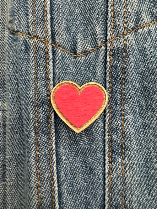 Pin's tout mim's - Cœur - Bois concept